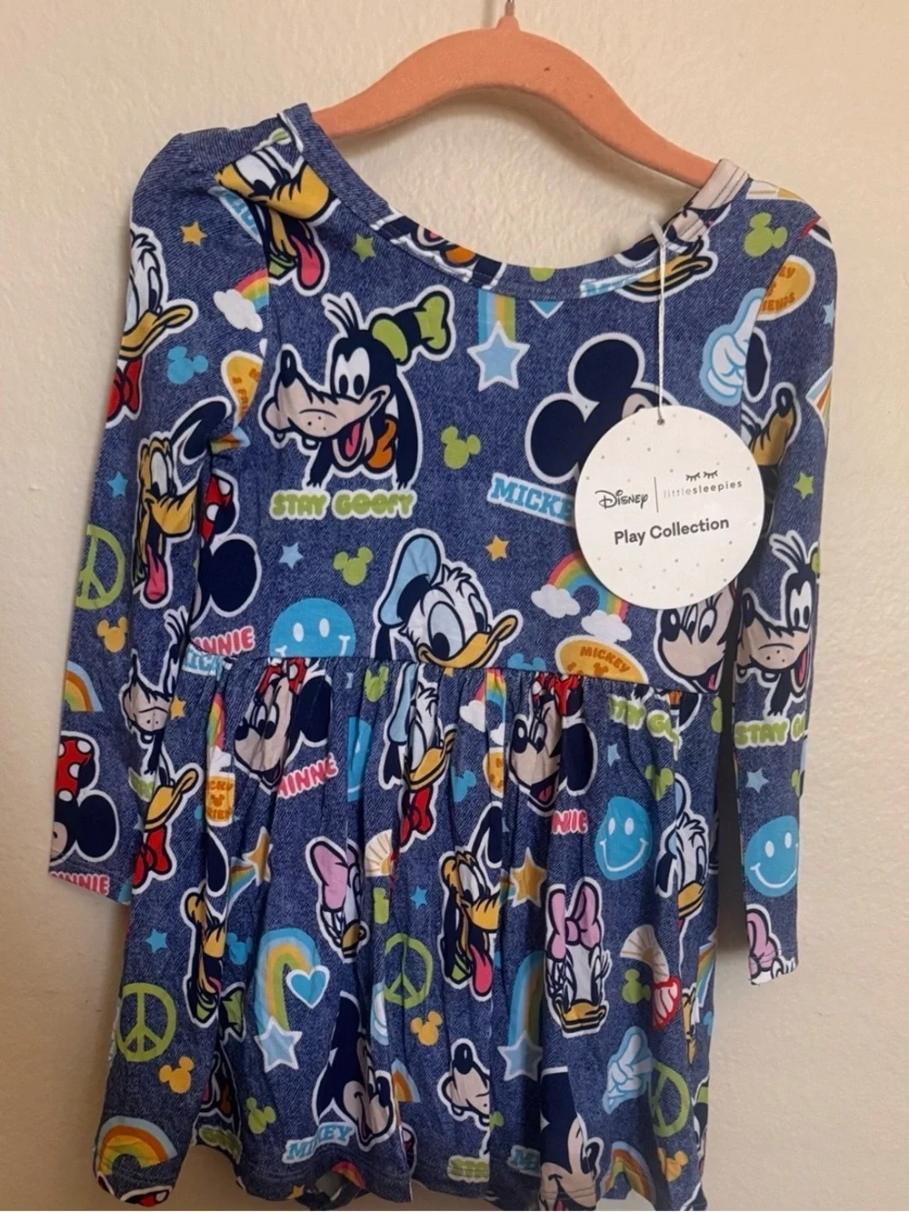 Little Sleepies Disney Mickey’s Clubhouse Twirl Dress with Bodysuit 18-24M NWT